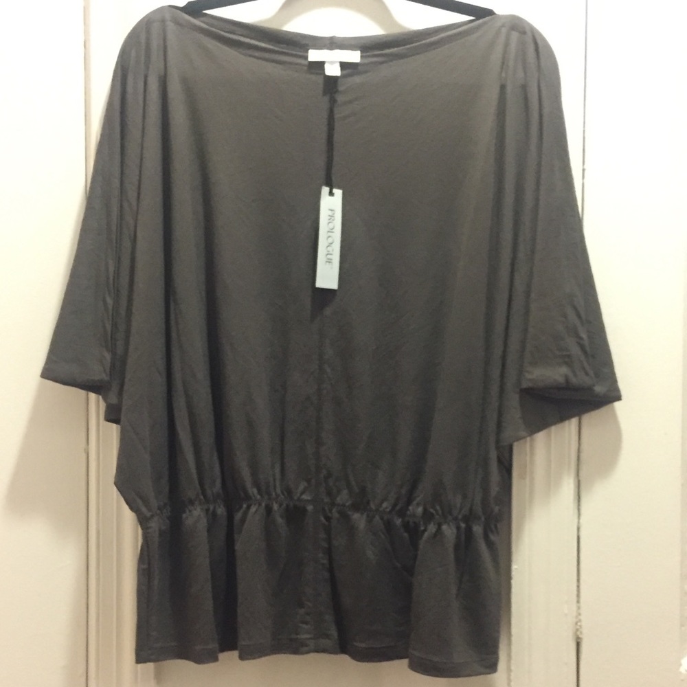 NWT Prologue grey knit blouse - xl